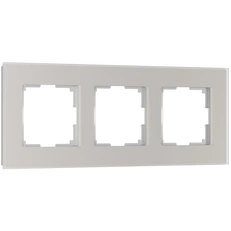 Изображение Рамка на 3 пост Senso (дымчатый, стекло soft-touch) W0033117