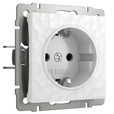 Изображение Розетка с заземлением Hammer (белый) W1271001