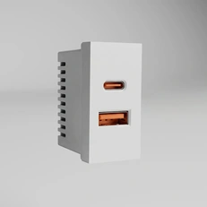 Изображение Модульная розетка USB тип A+C W1272701